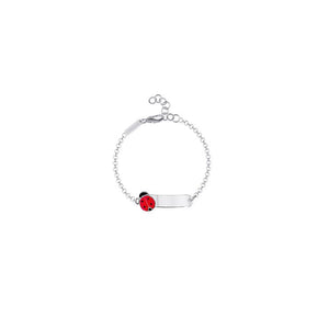 Pulsera Bimba de plata con mariquita Mabina 533261