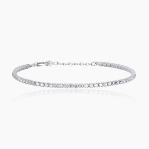 Women's silver tennis bracelet Mabina 533283