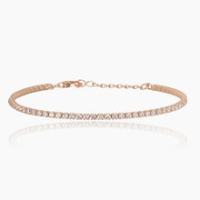 Cargar imagen en el visor de la galería, Pulsera de mujer Mabina 533284 mini tenis en plata rosa
