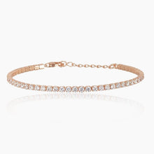 Carica l&#39;immagine nel visualizzatore di Gallery, Bracciale da donna Mini Tennis in argento rosato Mabina 533286
