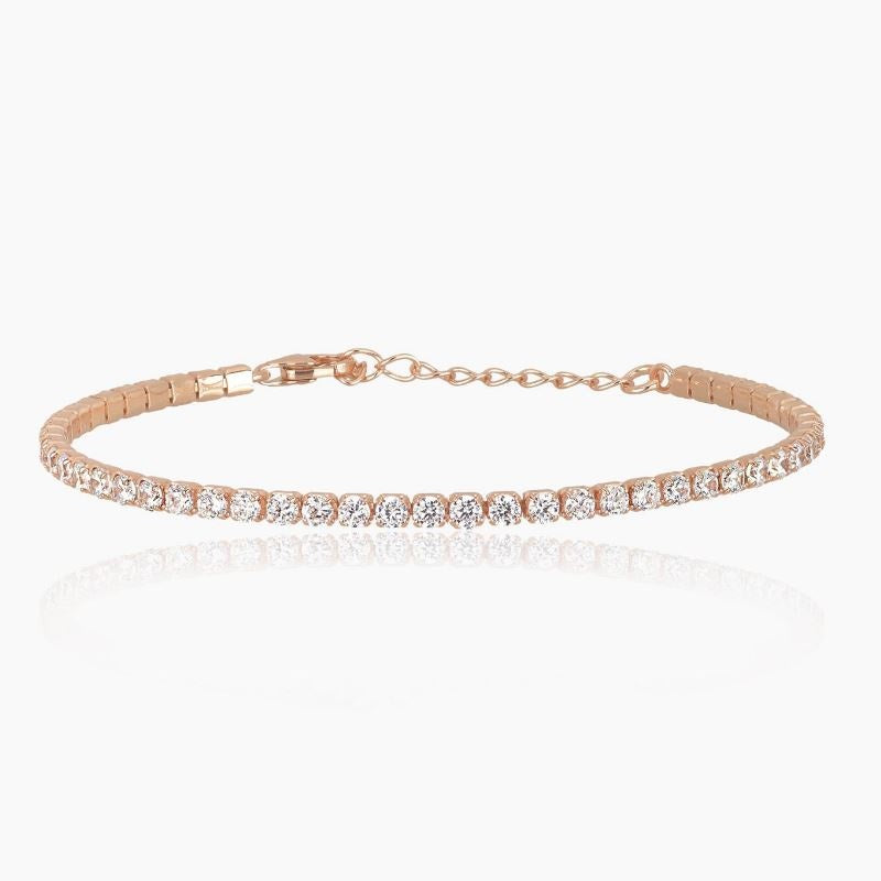 Bracciale da donna Mini Tennis in argento rosato Mabina 533286