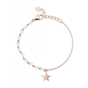 Bracciale da donna in argento con perle e stella 533294