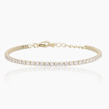 Carica l&#39;immagine nel visualizzatore di Gallery, Bracciale da donna Mini Tennis in argento dorato Mabina 533328
