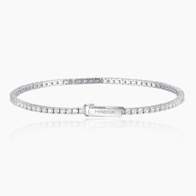 Bracciale da donna Mini Tennis in argento Mabina 533355