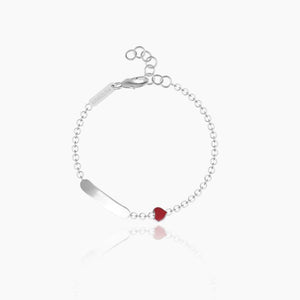 Bracciale Bimba in argento con cuore e targhetta Mabina 533401
