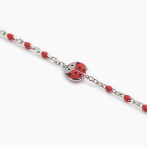 Bracciale bimba in argento con coccinella Mabina 533482