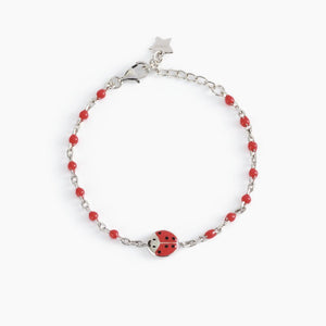 Bracciale bimba in argento con coccinella Mabina 533482