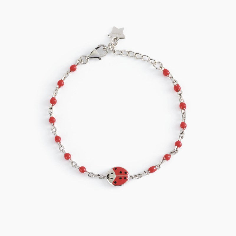 Bracciale bimba in argento con coccinella Mabina 533482