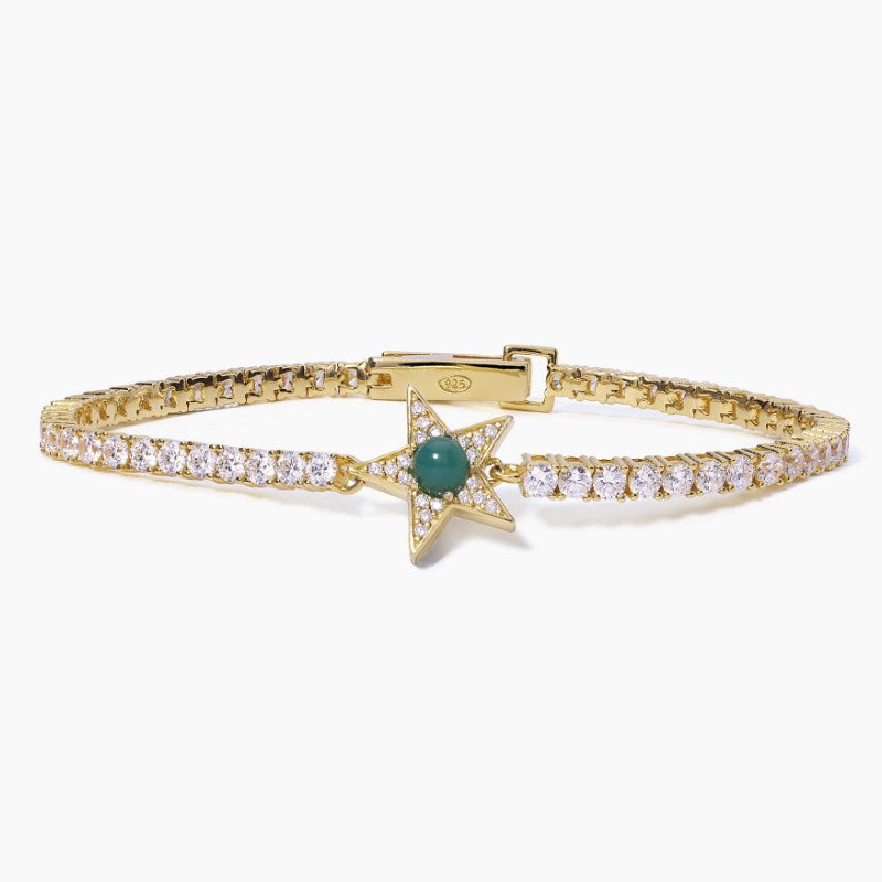 Bracciale da donna tennis in argento dorato Mabina Starlet 533651