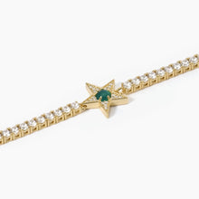 Carica l&#39;immagine nel visualizzatore di Gallery, Bracciale da donna tennis in argento dorato Mabina Starlet 533651
