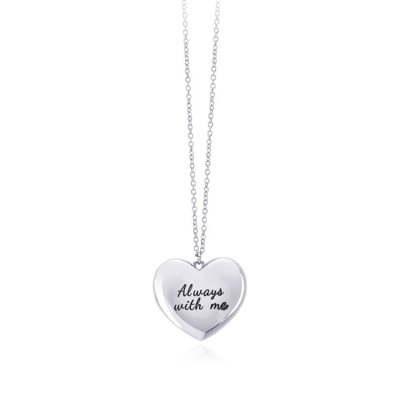 Collana da donna in argento portafoto a cuore 553226