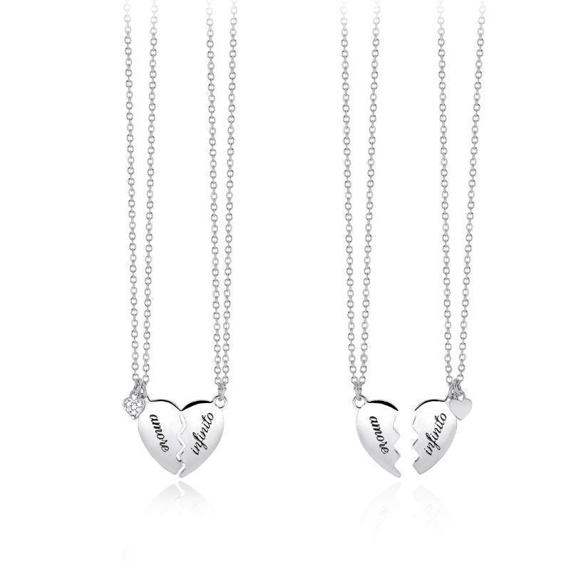 Collana lei e lui in argento divisibile Babina 553283