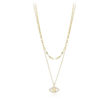 Carica l&#39;immagine nel visualizzatore di Gallery, Collana da donna occhio in argento dorato Mabina 553316
