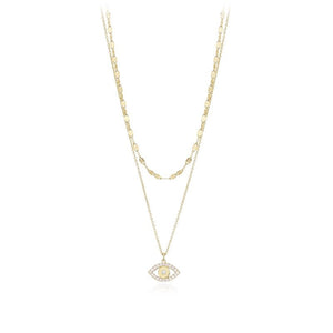 Collana da donna occhio in argento dorato Mabina 553316