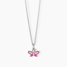Cargar imagen en el visor de la galería, Collar niña plata con mariposa Mabina 553420
