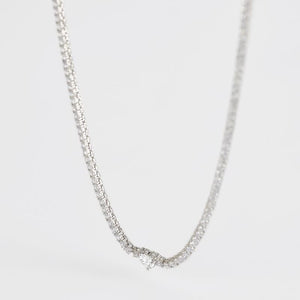 Tennis Club women's necklace in silver Mabina 553429