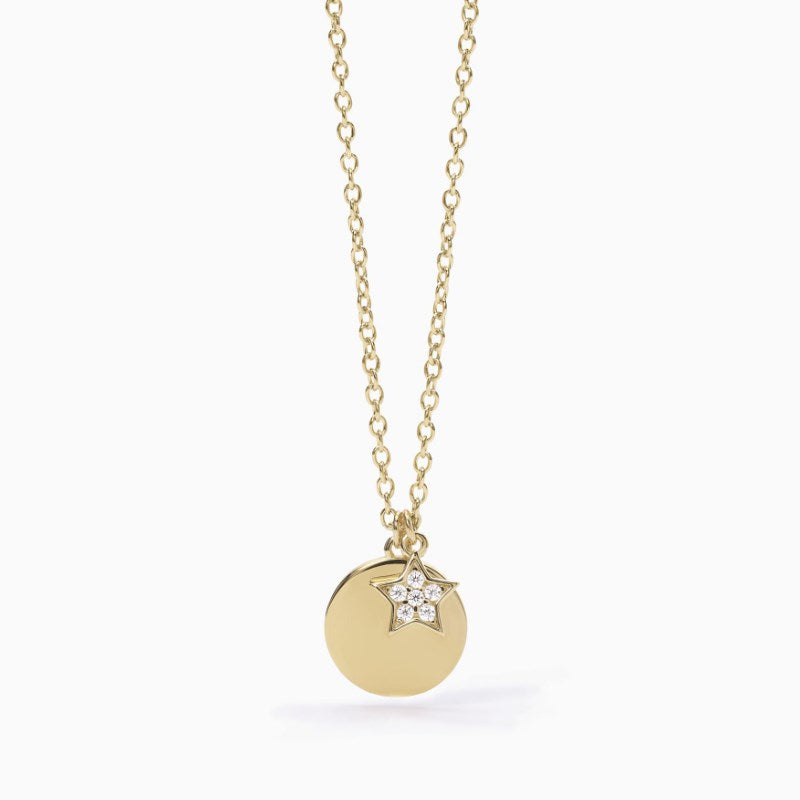 Collana da donna ciondolo tondo in argento Mabina Solo tuo 553508