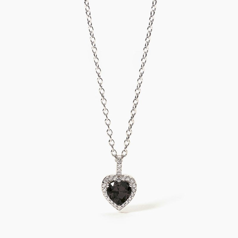 Collana da donna in argento con cuore nero Mabina Love Affair 553523