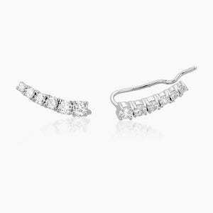 Lunette women's earrings in silver Mabina 563103