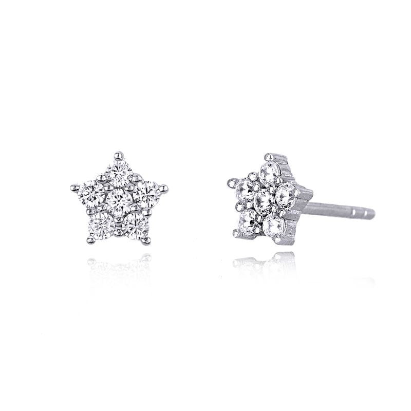 Orecchini da donna a lobo in argento a forma di stella Mabina 563226