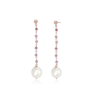 Mabina 563259 women's earrings in rosé silver