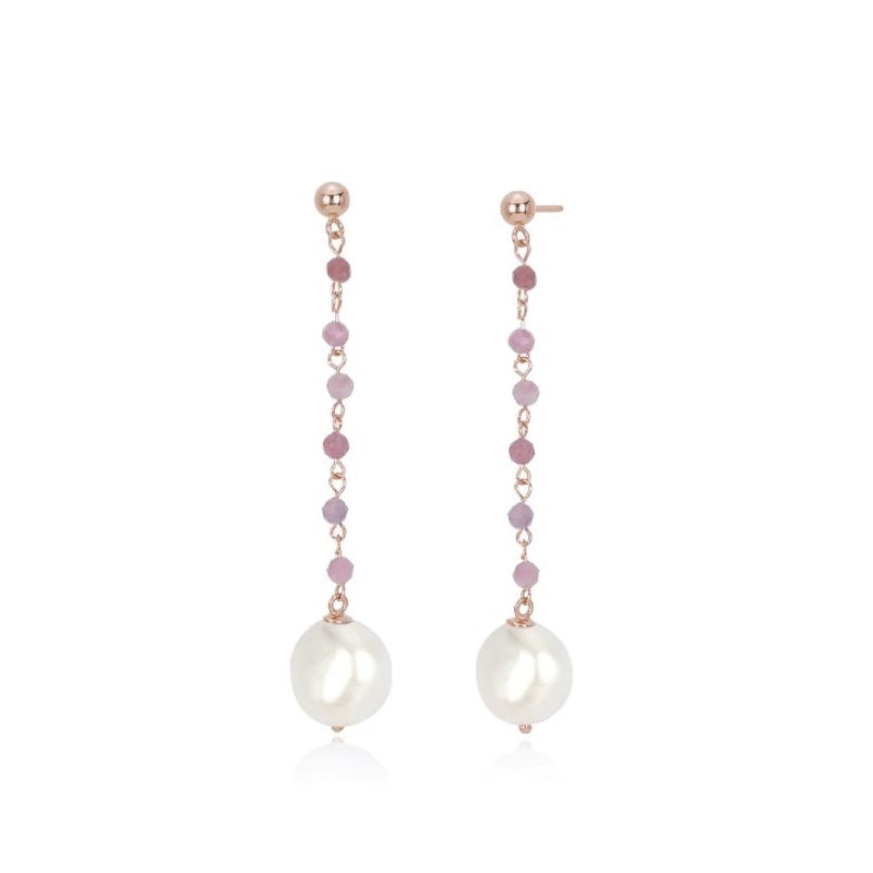 Mabina 563259 women's earrings in rosé silver