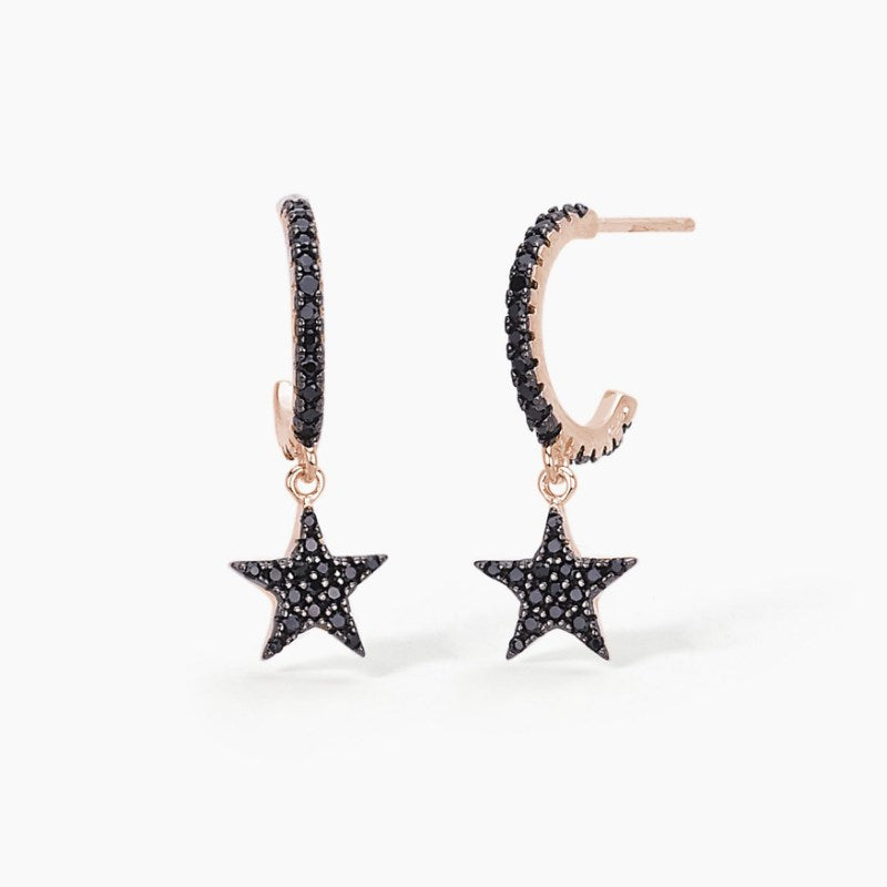 Orecchini da donna in argento oro rosa Mabina Super star 563334