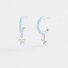 Carica l&#39;immagine nel visualizzatore di Gallery, Orecchini da donna a cerchio con stella in argento Mabina 563460
