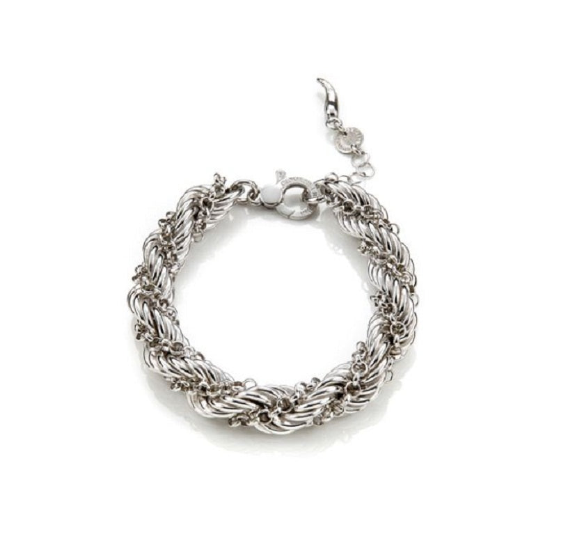 Pulsera de mujer en plata 925 torchon y cadena Giovanni Raspini 07244 