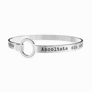 Pulsera rígida de acero para mujer Escucha lo que te dice.. Kidult 731001