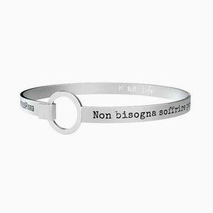 Bracciale rigido da donna in acciaio Non bisogna soffrire.. Kidult 731002