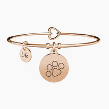 Carica l&#39;immagine nel visualizzatore di Gallery, Bracciale da donna in acciaio oro rosa ciondolo Pet Kidult 731020

