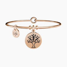 Carica l&#39;immagine nel visualizzatore di Gallery, Bracciale da donna in acciaio oro rosa ciondolo Albero della Vita Kidult 731026
