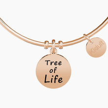 Carica l&#39;immagine nel visualizzatore di Gallery, Bracciale da donna in acciaio oro rosa ciondolo Albero della Vita Kidult 731026
