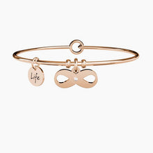 Carica l&#39;immagine nel visualizzatore di Gallery, Bracciale da donna in acciaio oro rosa ciondolo Infinito Kidult 731039
