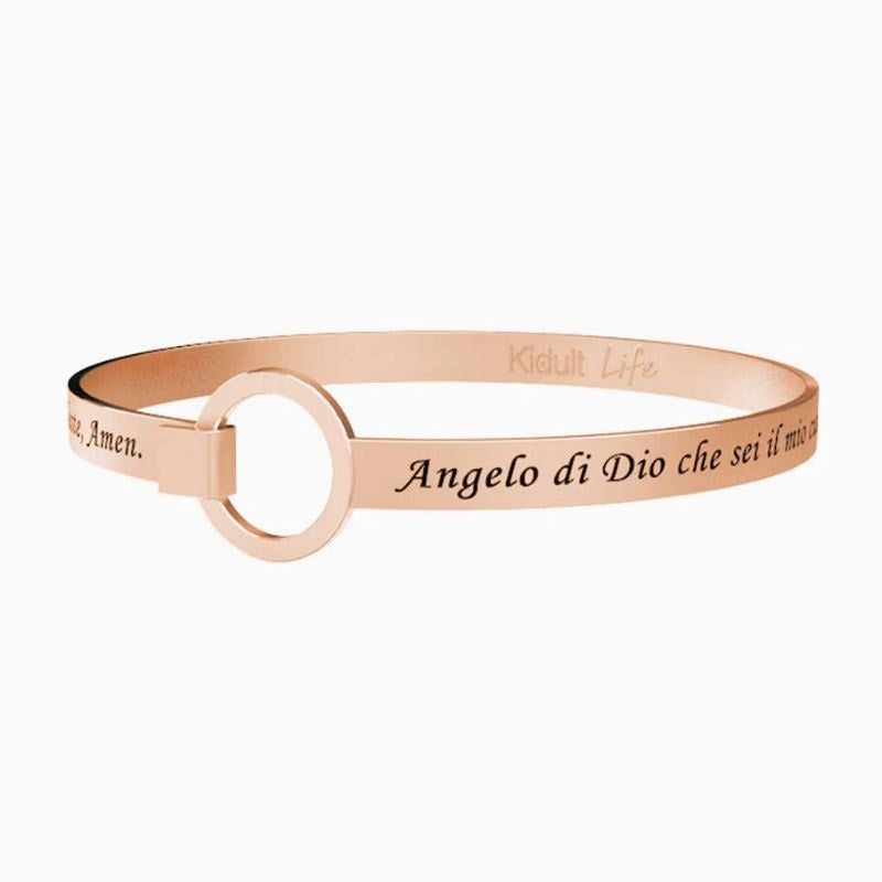 Bracciale da donna in acciaio Angelo di Dio che sei il mio custode... Kidult 731045