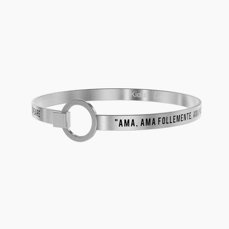 Bracciale rigido da donna in acciaio Ama, ama follemente... Kidult 731057