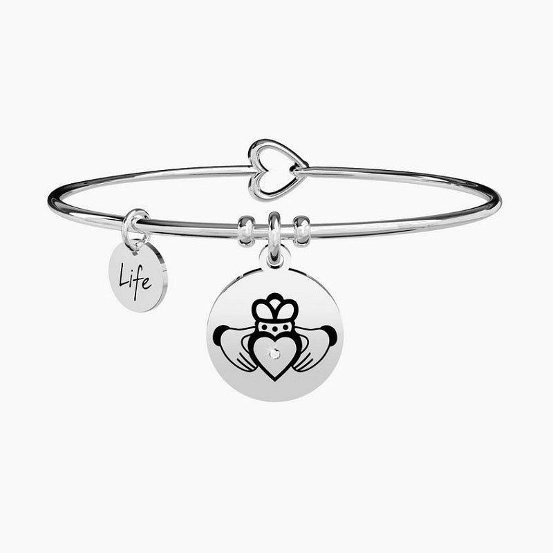 Bracciale da donna in acciaio ciondolo Claddagh Kidult 731069