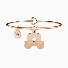 Carica l&#39;immagine nel visualizzatore di Gallery, Bracciale da donna in acciaio oro rosa ciondolo Carrozza Kidult 731072
