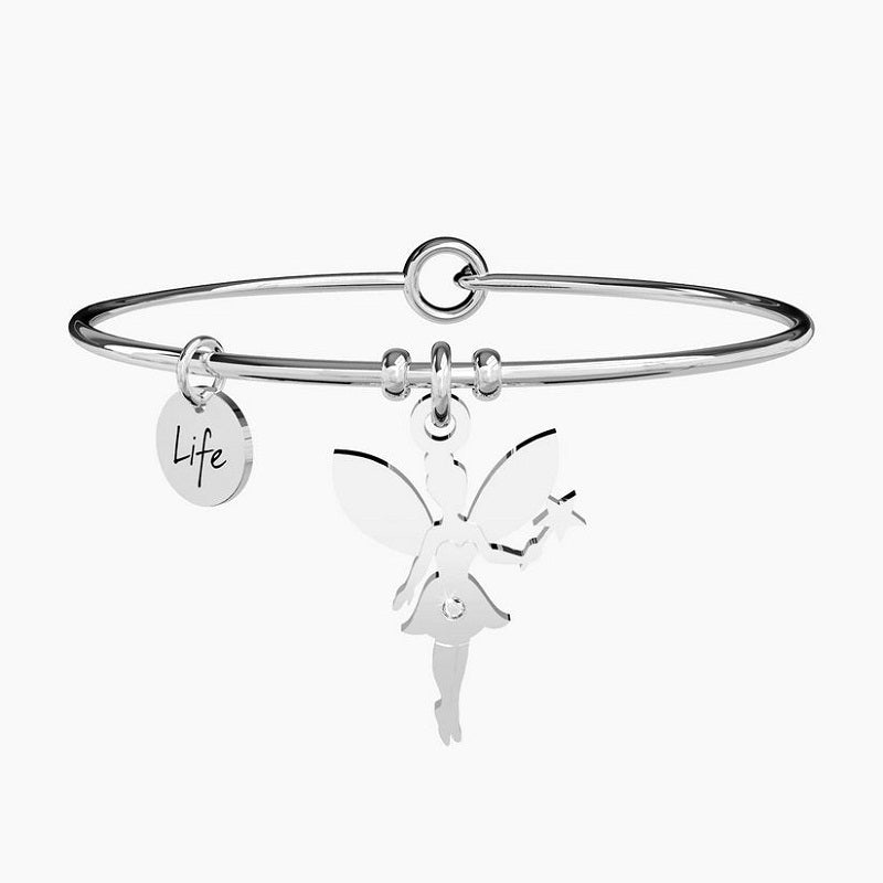 Kidult 731073 women's steel bracelet with fairy charm
