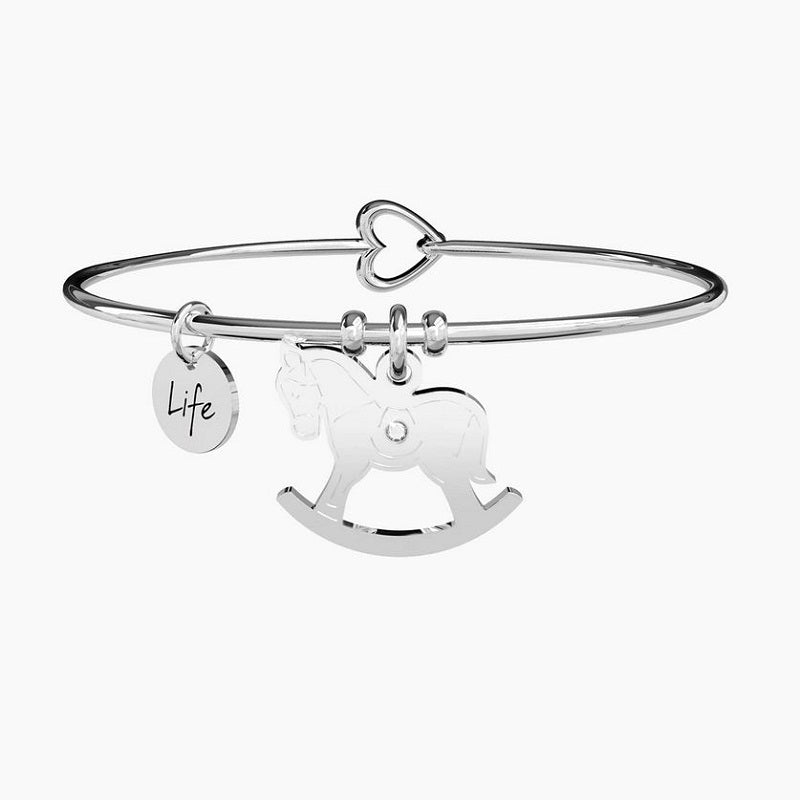 Bracciale da donna in acciaio ciondolo Cavallo a Dondolo Kidult 731080