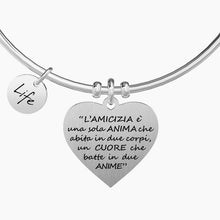 Carica l&#39;immagine nel visualizzatore di Gallery, Bracciale da donna in acciaio L&#39;amicizia è una sola anima... Kidult 731095
