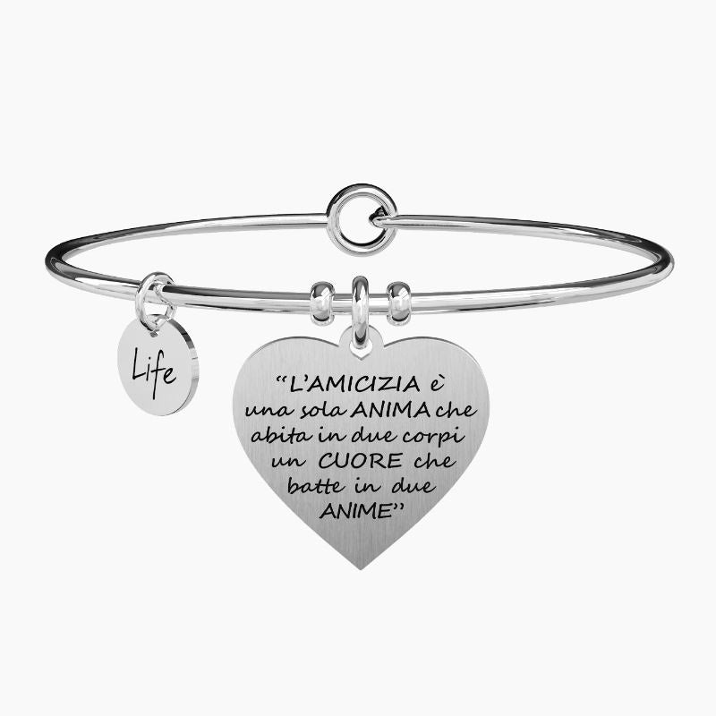 Bracciale da donna in acciaio L'amicizia è una sola anima... Kidult 731095