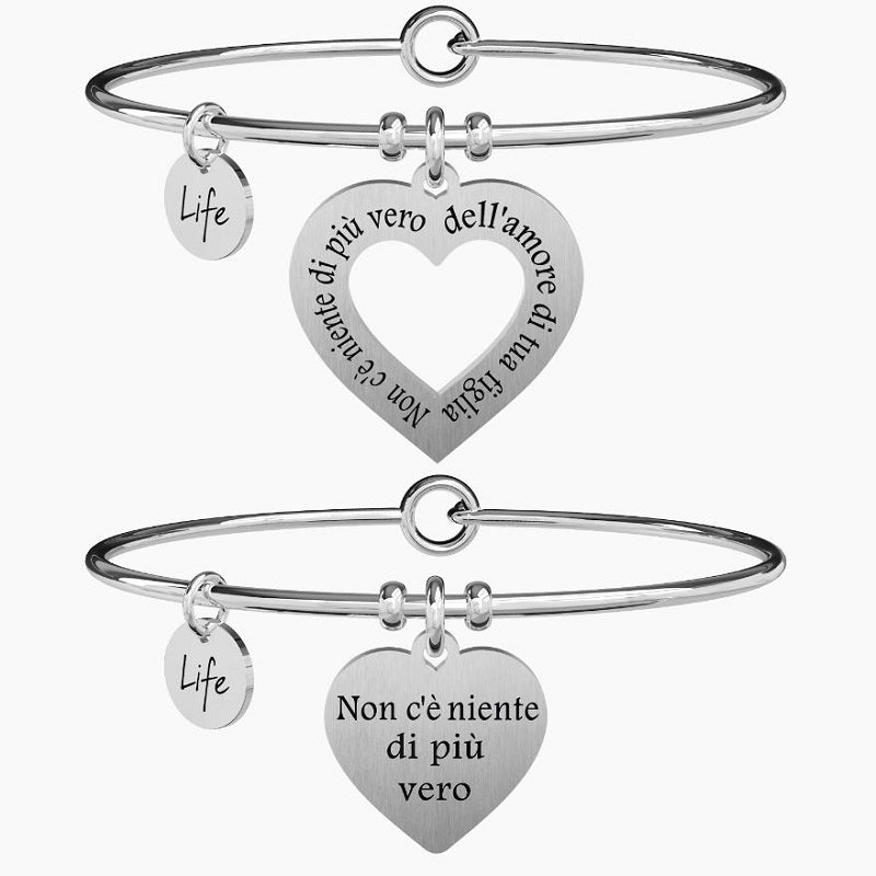 Set di due bracciali da donna in acciaio Mama-Figlia Kidult 731098