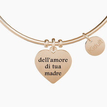 Carica l&#39;immagine nel visualizzatore di Gallery, Set di due bracciali da donna in acciaio oro rosa Mama-Figlia Kidult 731099
