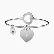 Carica l&#39;immagine nel visualizzatore di Gallery, Bracciale da donna in acciaio ciondolo a cuore come sorelle Kidult 731100
