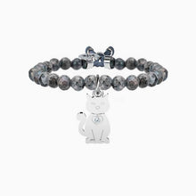 Carica l&#39;immagine nel visualizzatore di Gallery, Bracciale Da Donna In Acciaio e Labradorite Nera Gatto Kidult 731119
