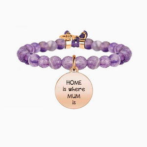 Bracciale Da Donna in Acciaio Rosè e Ametista Viola Mum Kidult 731130