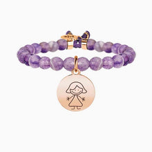 Carica l&#39;immagine nel visualizzatore di Gallery, Bracciale Da Donna in Acciaio Rosè e Ametista Viola Mum Kidult 731130
