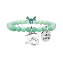 Carica l&#39;immagine nel visualizzatore di Gallery, Bracciale da donna in acciaio a forma di 13 e amazzonite Kidult 731132
